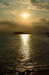 稲村ヶ崎からの夕日