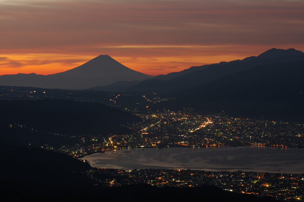 高ボッチからの朝景