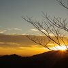 鳳来寺山　本堂からの夕焼け