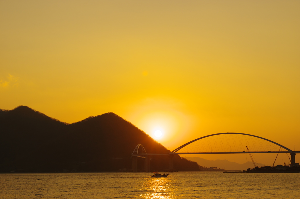 内海大橋　夕景