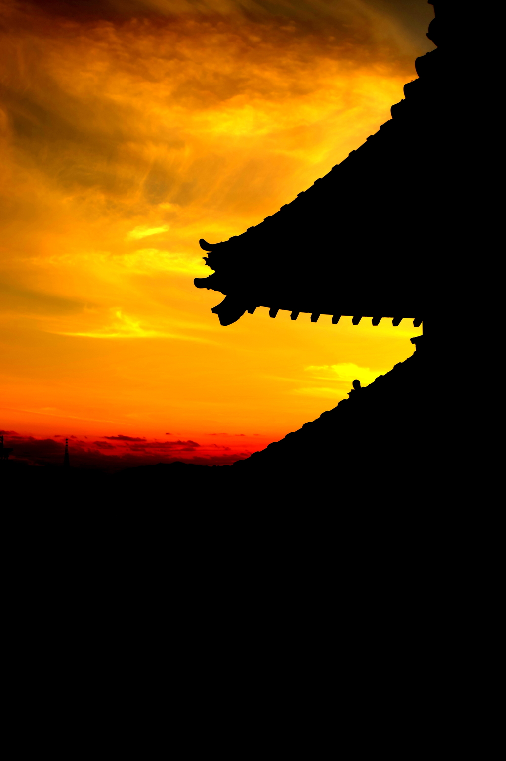西方寺の夕暮れ
