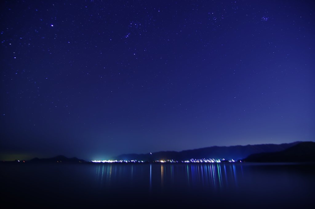 鞆の浦と星空