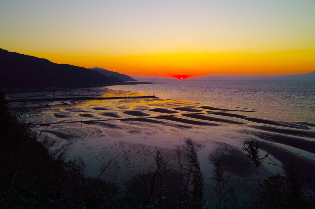 御輿来海岸の夕暮れ2  DP1