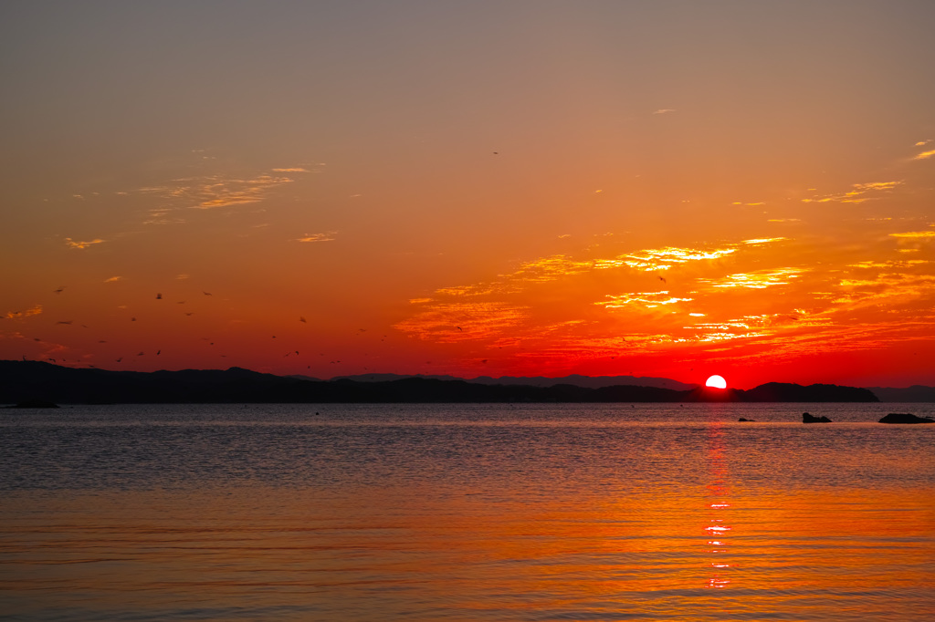 松島の夕日２