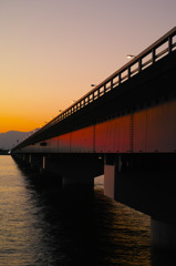 熊本港大橋の夕暮れ2