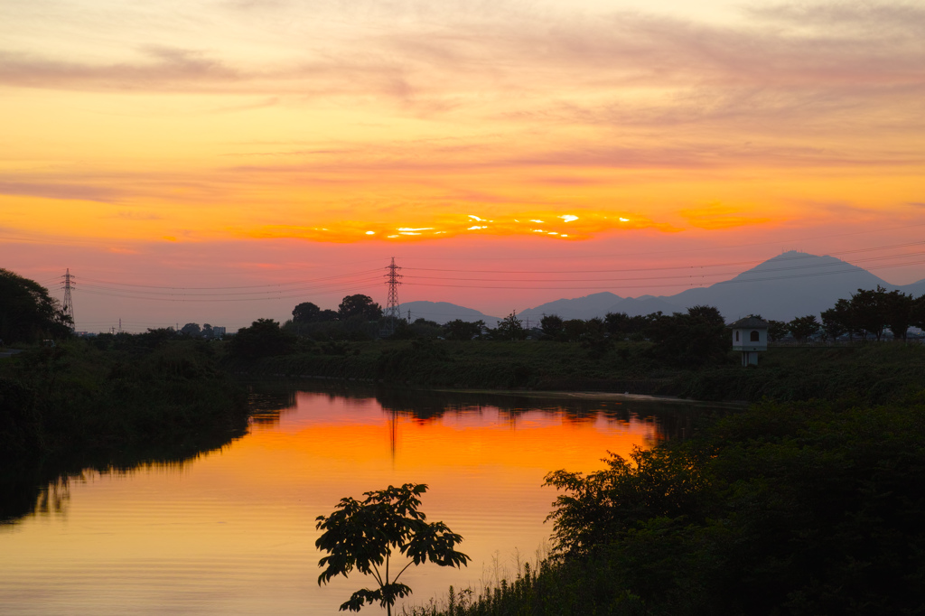 御船夕景