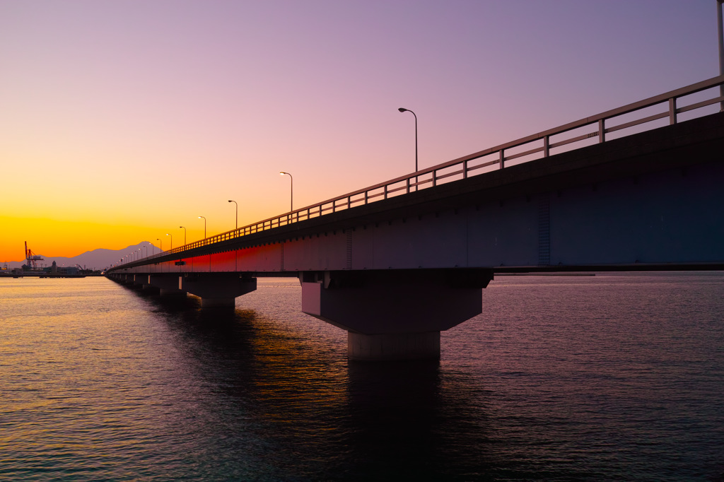 熊本港大橋の夕暮れ　　DP1