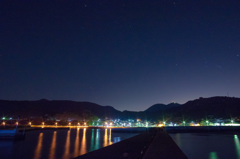 塩屋港より金峰山を望む