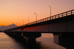 熊本港大橋の夕暮れ