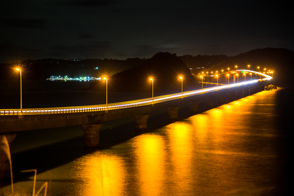 角島大橋　夜景