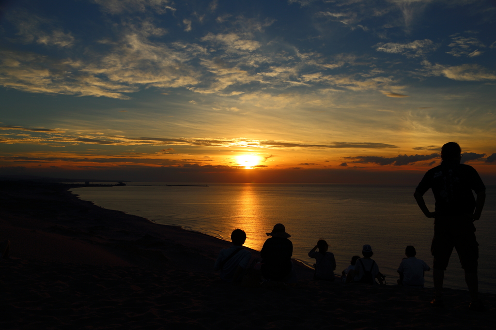 砂丘の夕景
