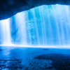 Blue curtain