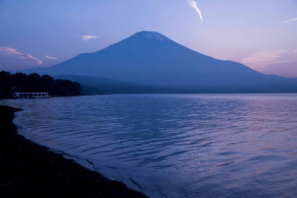 日没後の富士山