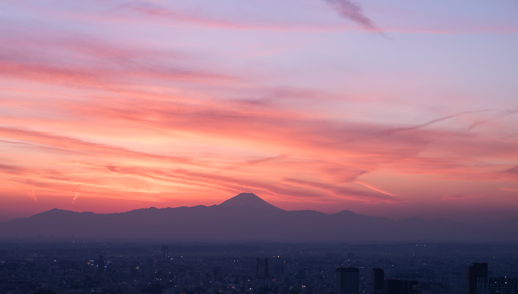 夕焼け富士