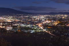 我が町の夕暮れ