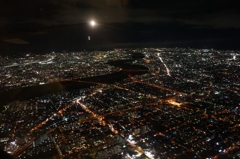 只今　淀川上空です