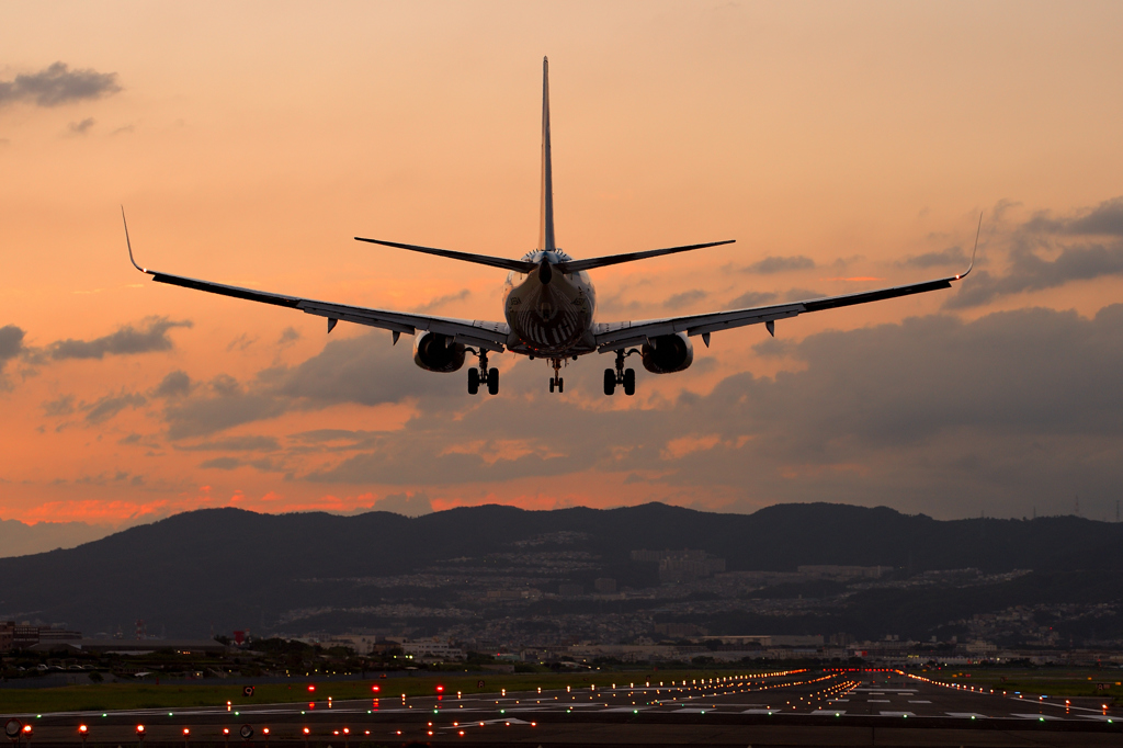 千里川　夕景