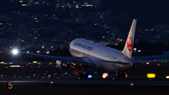 JAL Night Takee Off