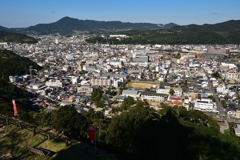 洲本城より市内を望む