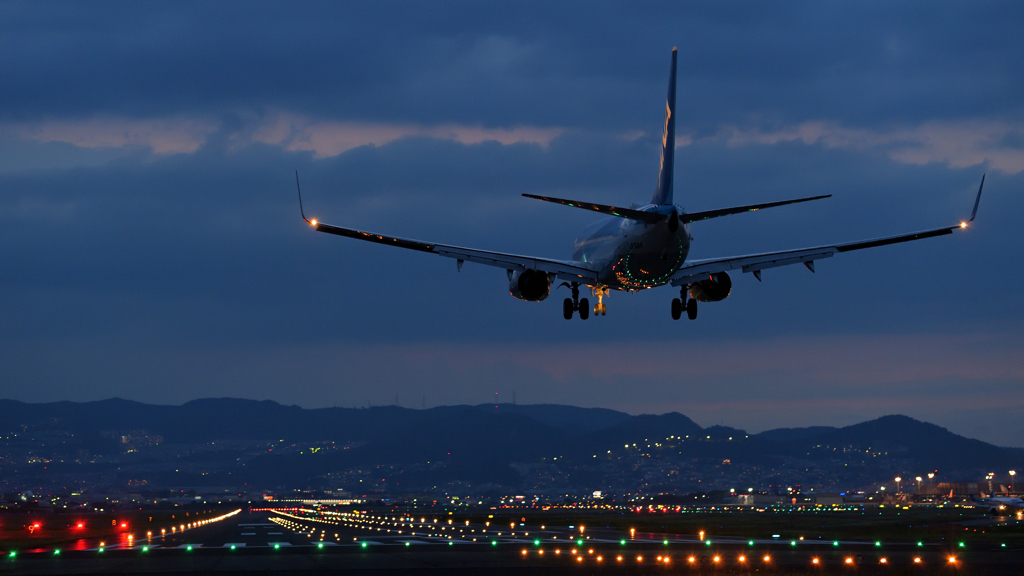 千里川　夕景