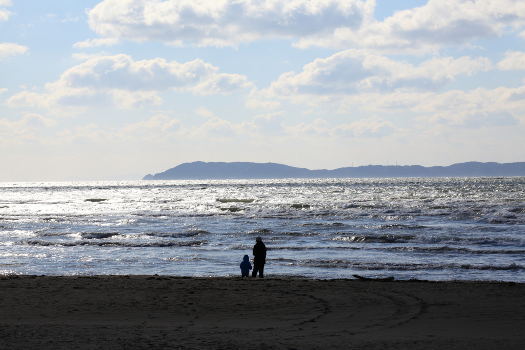 元旦の海岸
