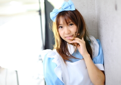 水色のメイド服