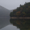 小糠雨のダム湖