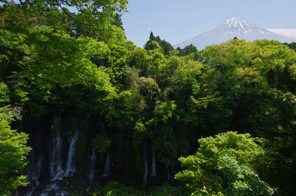 富士山と白糸の滝