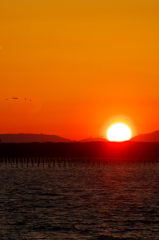 三河湾の夕暮れ