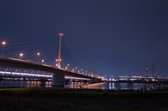 大好きな清砂大橋の夜景を　東西線も