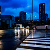 雨天の交差点