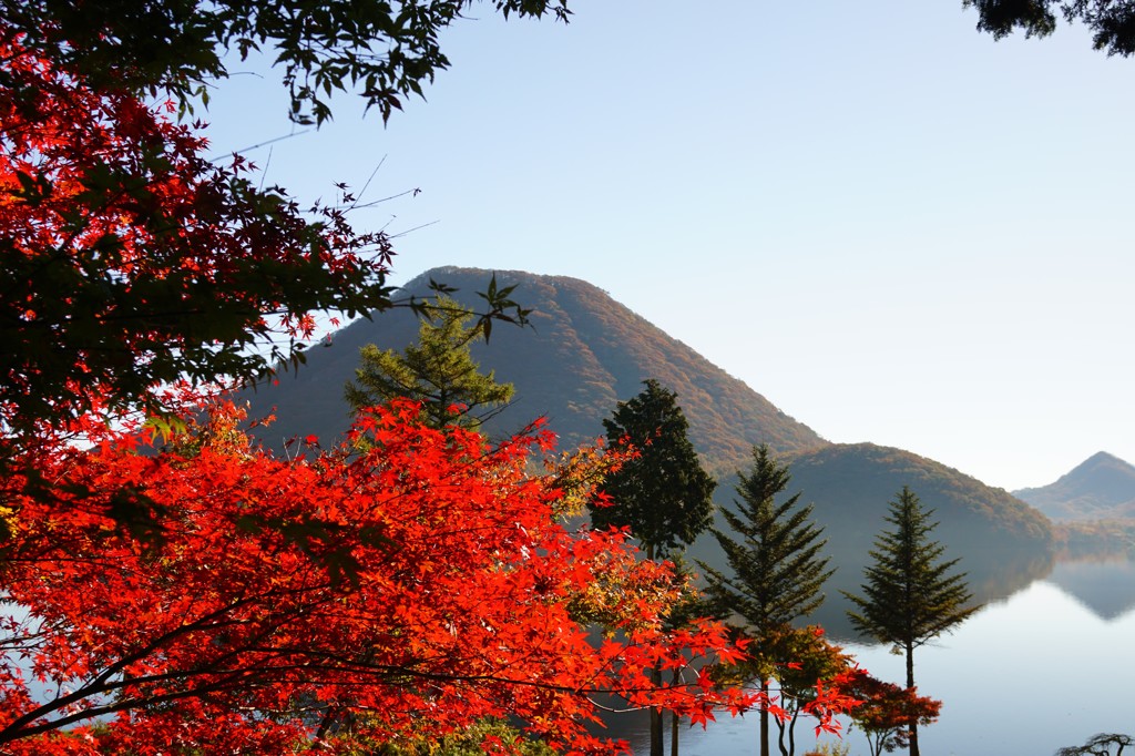 紅葉と榛名山