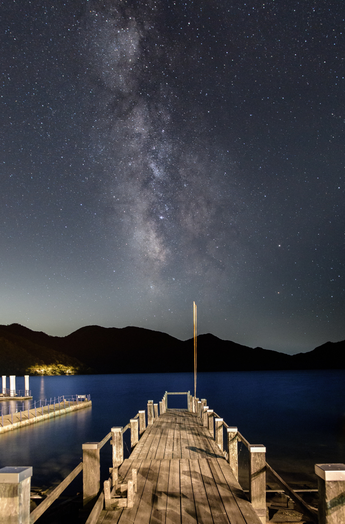湖上の川