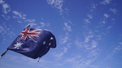 風になびくオーストラリア国旗