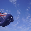 風になびくオーストラリア国旗