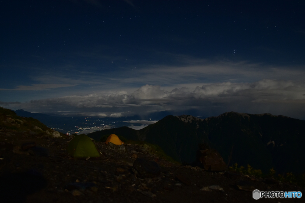 北岳の肩から眺める夜景　Ⅱ