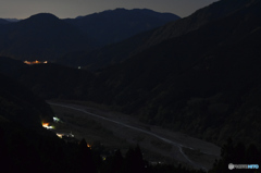 月あかりが照らす安倍川