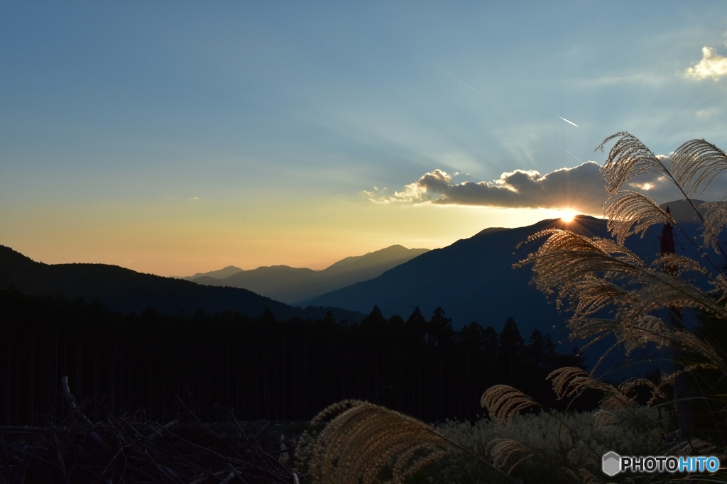 千丈平からの夕景
