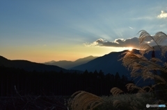 千丈平からの夕景