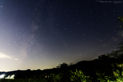 夜空の共演