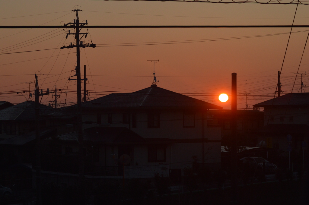 今朝の日の出