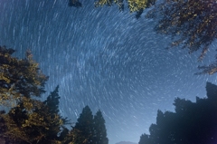 立雲峡の夜