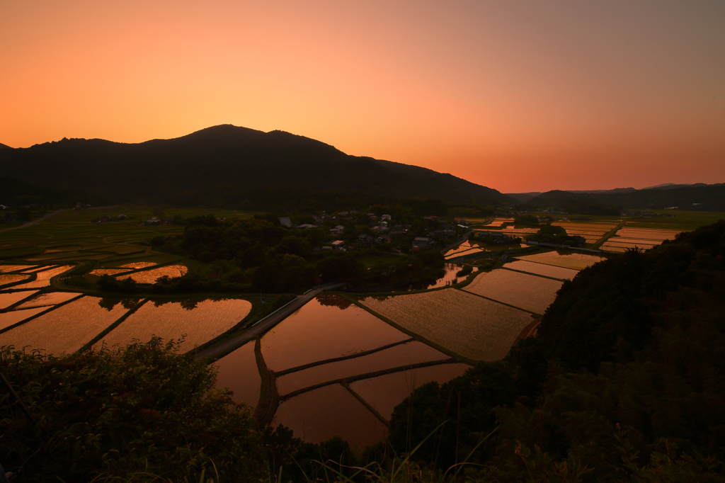 田染荘夕景