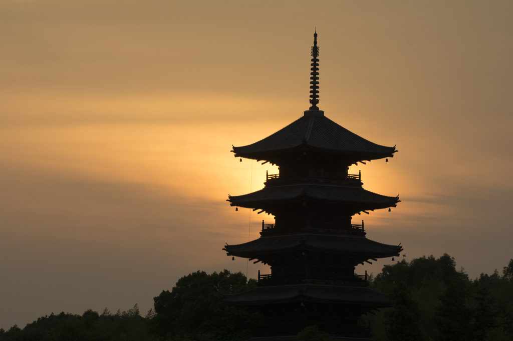 夕焼けシルエット