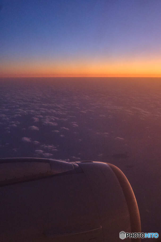 夕暮れのフライト