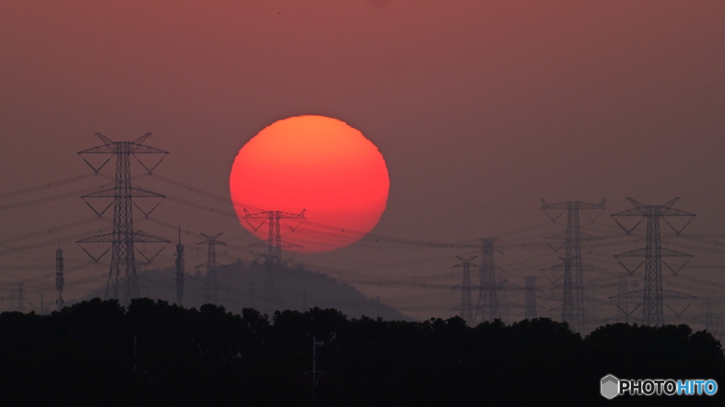 夕日