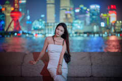 夜景ポートレート