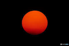 真っ赤な夕陽