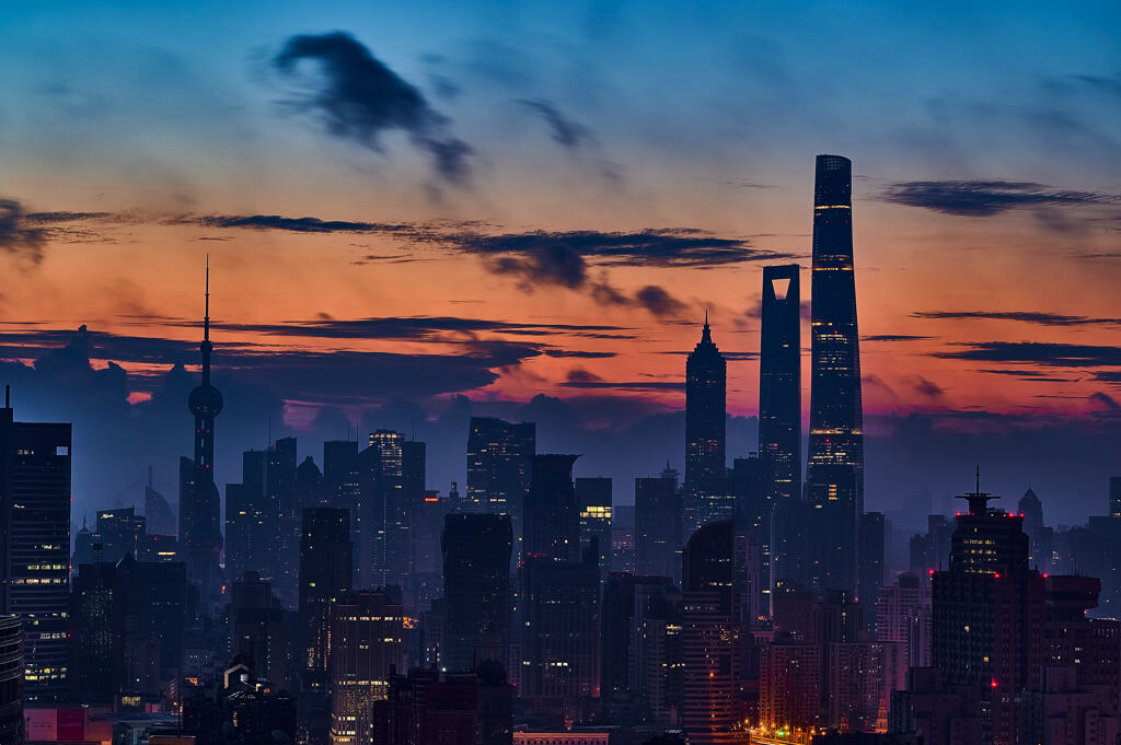 上海の夜明け