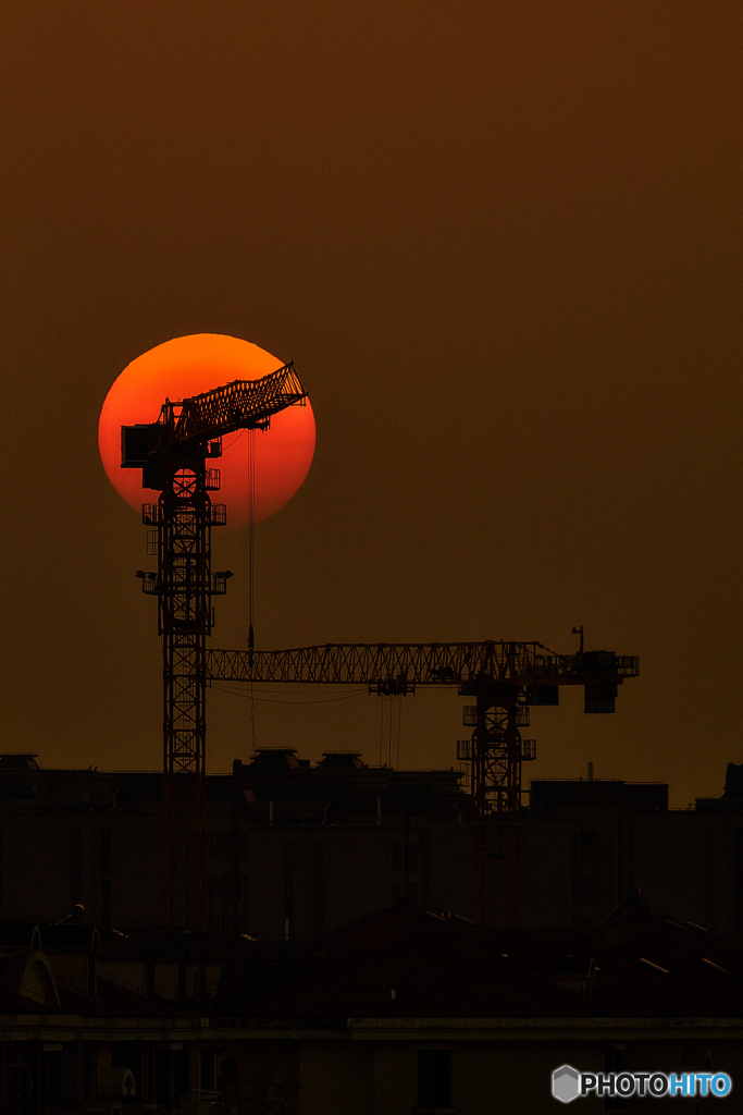 夕日
